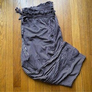 Torrid cigarette ponte pant paperbag mauve pink black